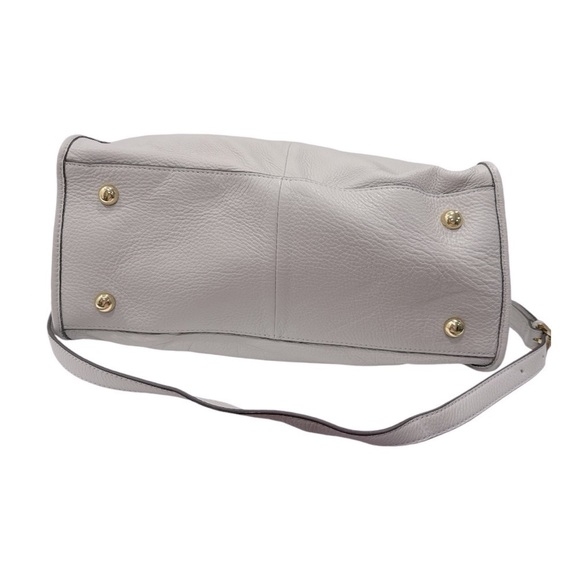 G.I.L.I Light Grey Leather Stirrup Satchel NWOT - Picture 7 of 10